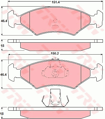 Jarrupalasarja, levyjarru TRW GDB1222
