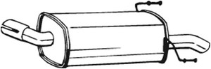 Takaäänenvaimentaja, OPEL ASTRA H, ASTRA H GTC, ASTRA H Halvkombi Classic, ASTRA H Kombi Classic, VAUXHALL ASTRA Mk V, 13145225, 5852515