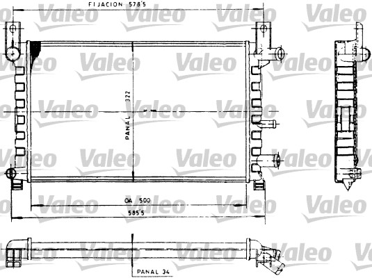 Jäähdytin,moottorin jäähdytys VALEO 730483