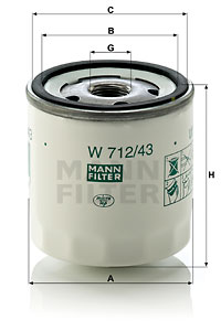 Öljynsuodatin MANN-FILTER W 712/43