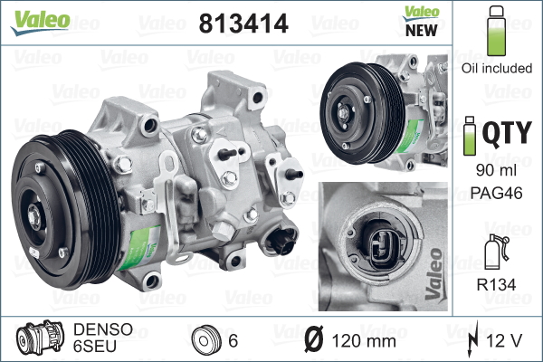 Kompressori, ilmastointilaite VALEO 813414