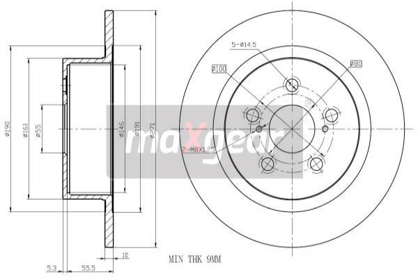 Jarrulevy MAXGEAR 19-1013
