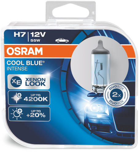 Halogeeni poltin OSRAM COOL BLUE INTENSE 12V H7 55W 2X