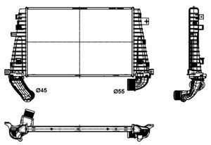 Välijäähdytin, OPEL,VAUXHALL, 05080209AB S1, 05080209AB, 1232325, 1254391, 13 32 7 804 958, 13231458, 13327804958, 13328517166, 1340 105