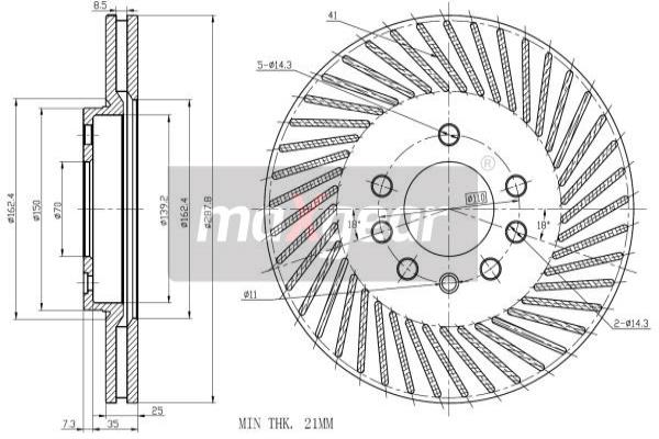 Jarrulevy MAXGEAR 19-0737