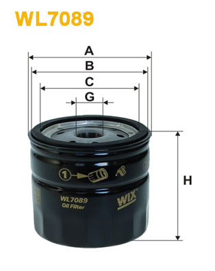 Öljynsuodatin WIX FILTERS WL7089
