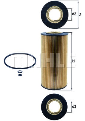 Öljynsuodatin MAHLE ORIGINAL OX 123/1D