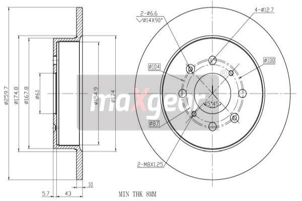 Jarrulevy MAXGEAR 19-0923