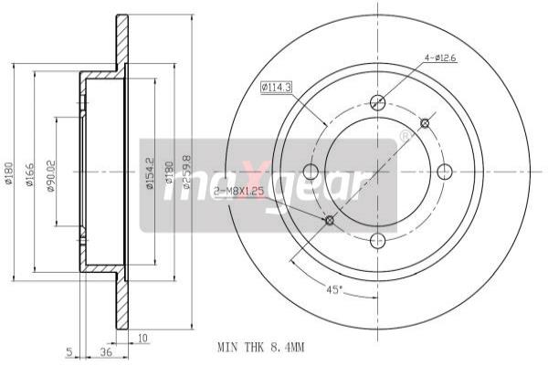 Jarrulevy MAXGEAR 19-0733