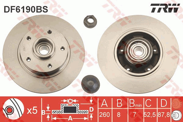 Jarrulevy TRW DF6190BS
