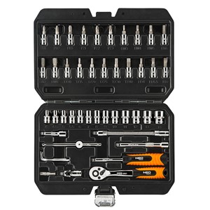 Hylsyavainsarja 1/4", 46 osaa, Universal