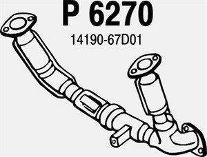 Pakoputki, Edessä, SUZUKI GRAND VITARA I, 14190-67D01, 14190-67D02, 14190-67DVV