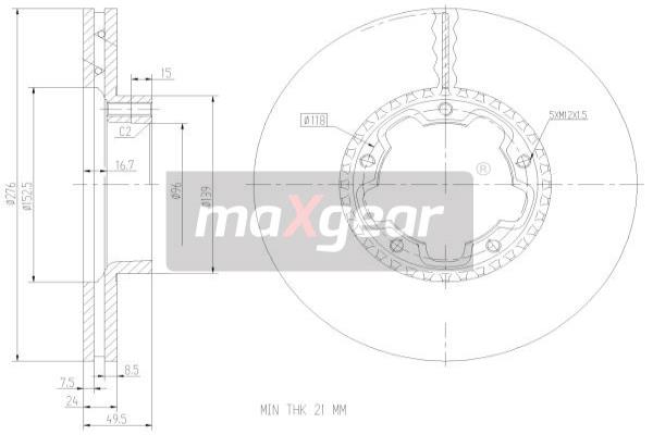 Jarrulevy MAXGEAR 19-2272