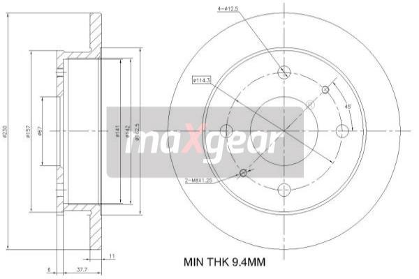 Jarrulevy MAXGEAR 19-0932