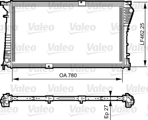 Jäähdytin,moottorin jäähdytys VALEO 734931