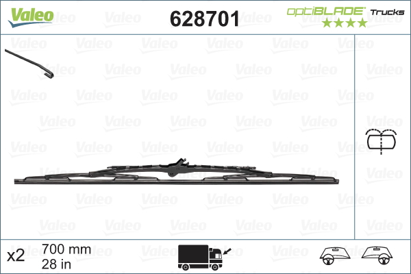 Pyyhkijänsulka VALEO 628701
