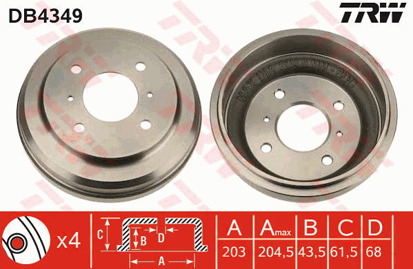 Jarrurumpu TRW DB4349