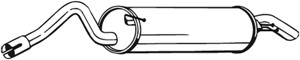 Takaäänenvaimentaja, FIAT STILO Multi Wagon, STILO VAN, 46824408, 55191930