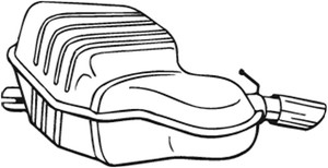 Takaäänenvaimentaja, Takana, VOLVO S60 I, 30672324, 9492907