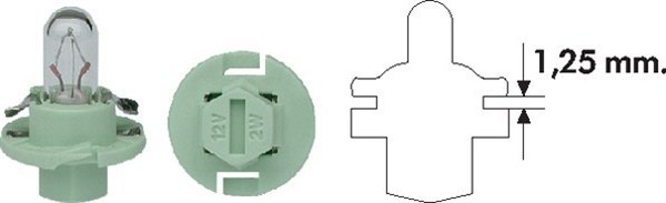 Polttimo, mittariston valo MAGNETI MARELLI 002053100000