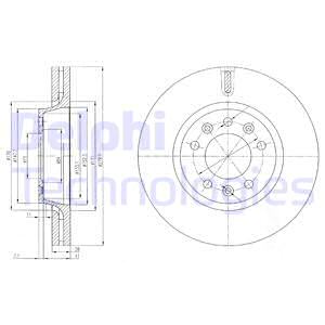 Jarrulevy DELPHI BG4084