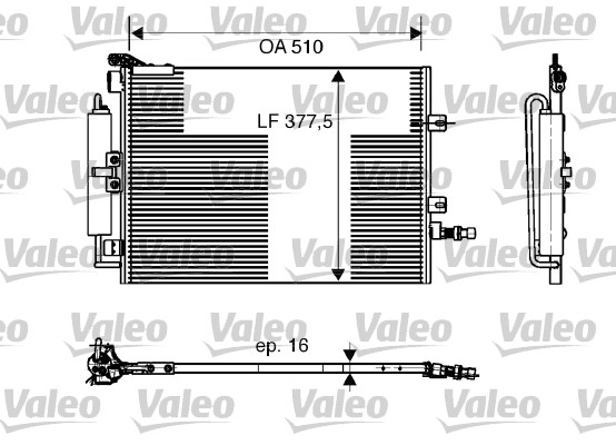 Lauhdutin, ilmastointilaite VALEO 818165