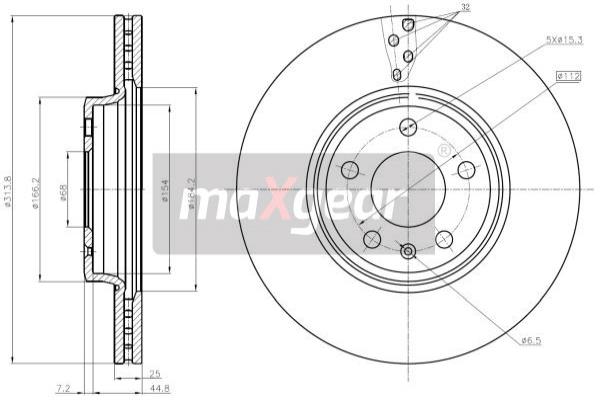 Jarrulevy MAXGEAR 19-1287MAX