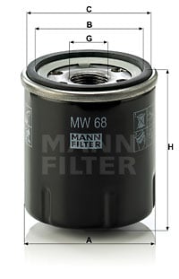 Öljynsuodatin MANN-FILTER MW 68