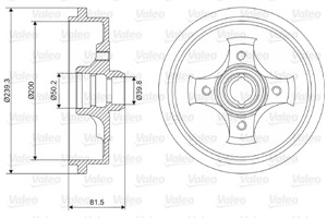 Jarrurumpu, Taka-akseli, AUDI,SEAT,SKODA,VW, 191501615A, 1H0501615A, 6U0501615B