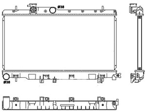 Jäähdytin, moottorinjäähdytys, SUBARU IMPREZA Kombi, IMPREZA Sedan, 45111FE080, 45111FE081, 45119FE030