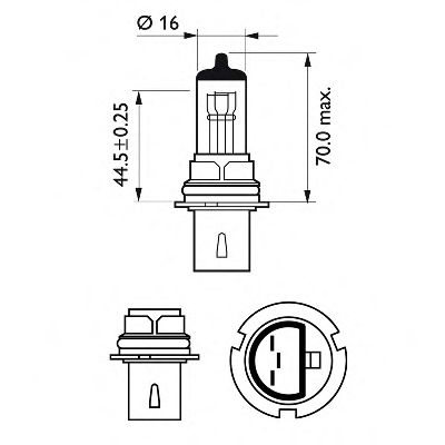 Kaukovalopolttimo PHILIPS 9004C1
