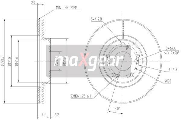 Jarrulevy MAXGEAR 19-0925