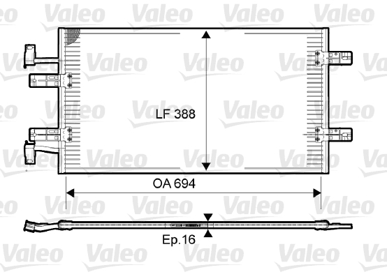 Lauhdutin, ilmastointilaite VALEO 814171