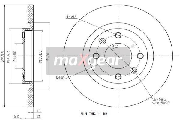 Jarrulevy MAXGEAR 19-0843