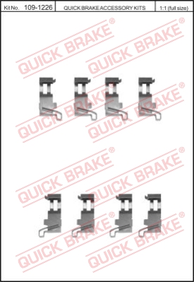 Tarvikesarja, jarrupala QUICK BRAKE 109-1226