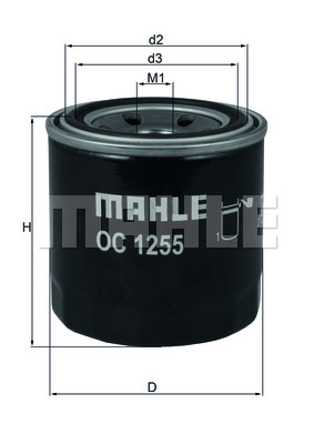 Öljynsuodatin MAHLE ORIGINAL OC 1255