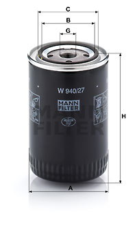 Öljynsuodatin MANN-FILTER W 940/27