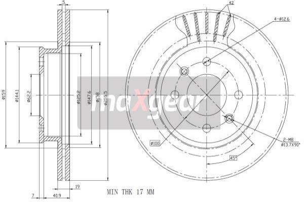 Jarrulevy MAXGEAR 19-1861MAX