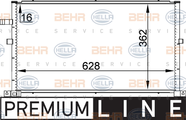 Lauhdutin, ilmastointilaite HELLA 8FC 351 300-321