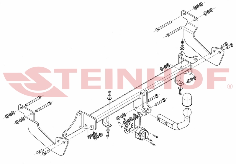 Vetokoukku STEINHOF STF-305 Ford Tourneo Connect, Transit Connect '14-