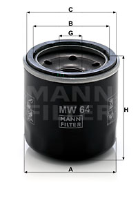 Öljynsuodatin MANN-FILTER MW 64
