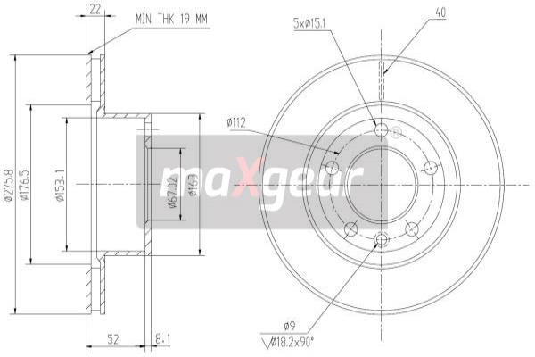 Jarrulevy MAXGEAR 19-0728