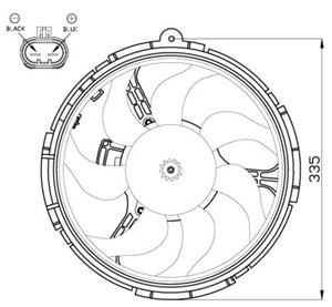 Tuuletin, moottorin jäähdytys, FIAT STILO, STILO Multi Wagon, STILO VAN, 36710-2A700, 46723518, 46797120