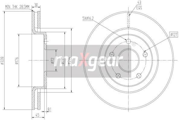 Jarrulevy MAXGEAR 19-2323