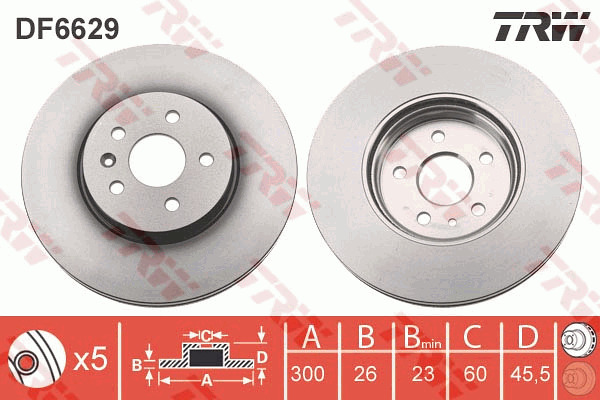 Jarrulevy TRW DF6629