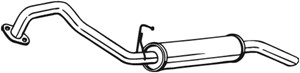 Takaäänenvaimentaja, KIA SORENTO I, 287503E240, 287503E250