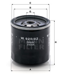 Öljynsuodatin MANN-FILTER W 920/82