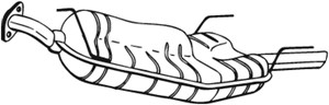 Takaäänenvaimentaja, OPEL VECTRA B, VECTRA B Halvkombi, VECTRA B Kombi, VAUXHALL VECTRA, 24418548, 24422469, 5852120, 5852342, 5852872,