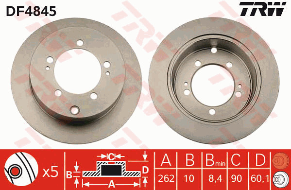 Jarrulevy TRW DF4845