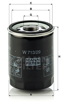 Öljynsuodatin MANN-FILTER W 713/29